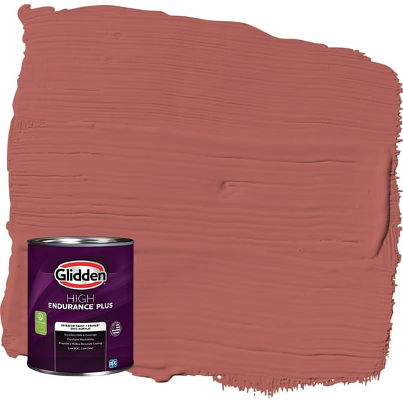 Glidden HEP Sienna Red / Red Eggshell Interior Paint with Primer, 1 Quart