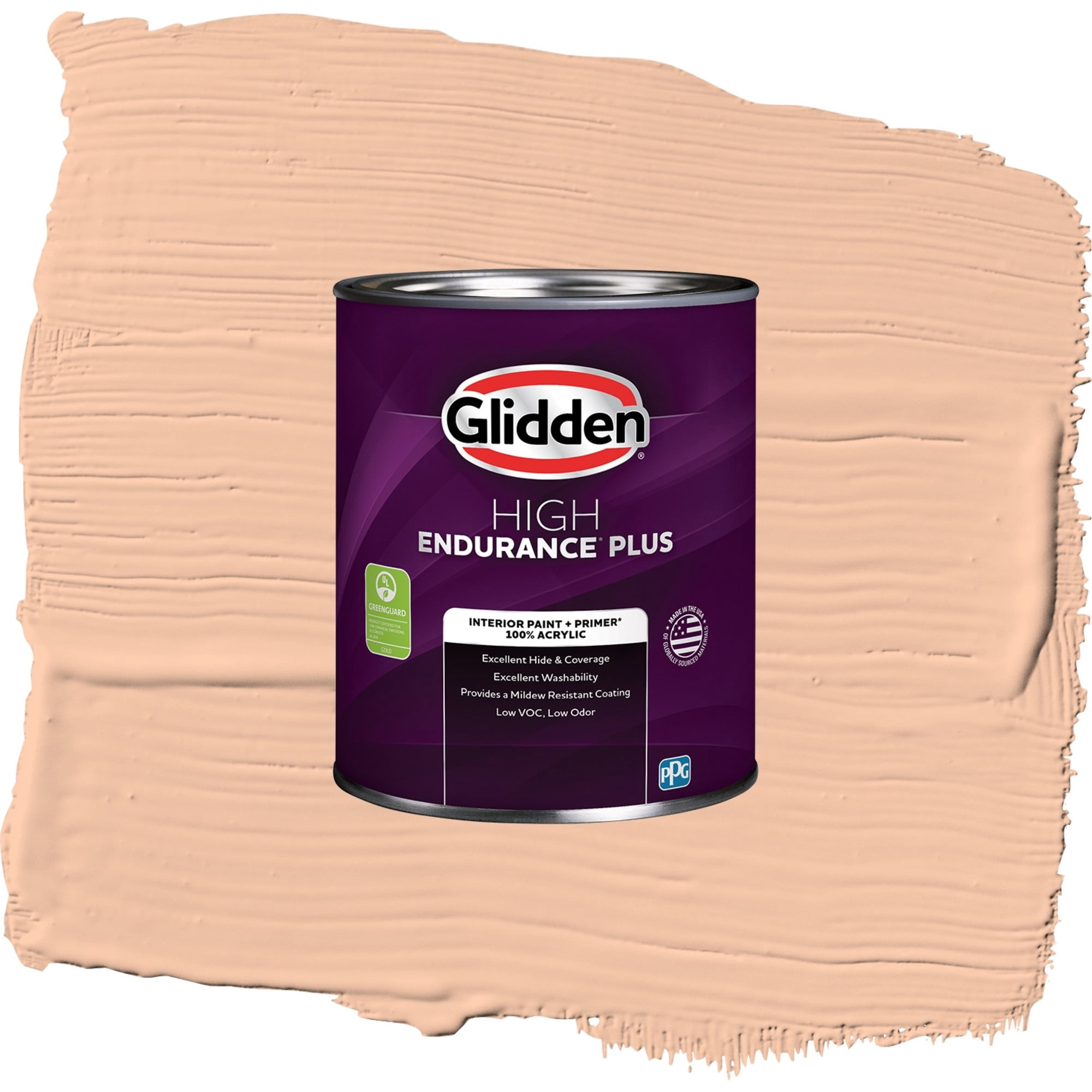 Glidden HEP Siesta / Orange, Eggshell Interior Paint with Primer, 1 Quart