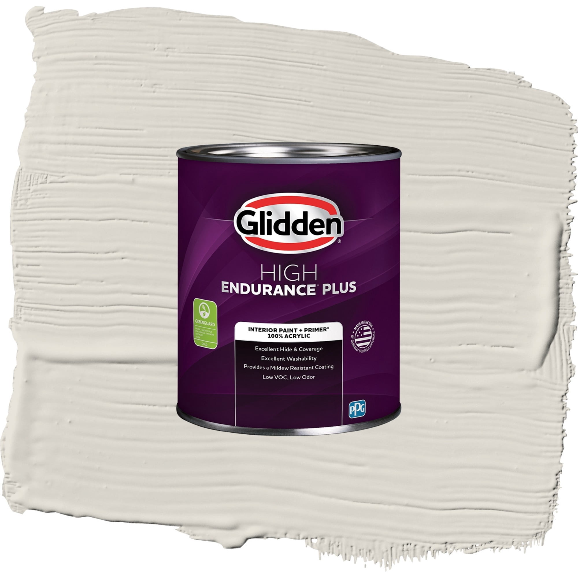 Glidden HEP Silent Smoke / Beige, Eggshell Interior Paint with Primer, 1 Quart