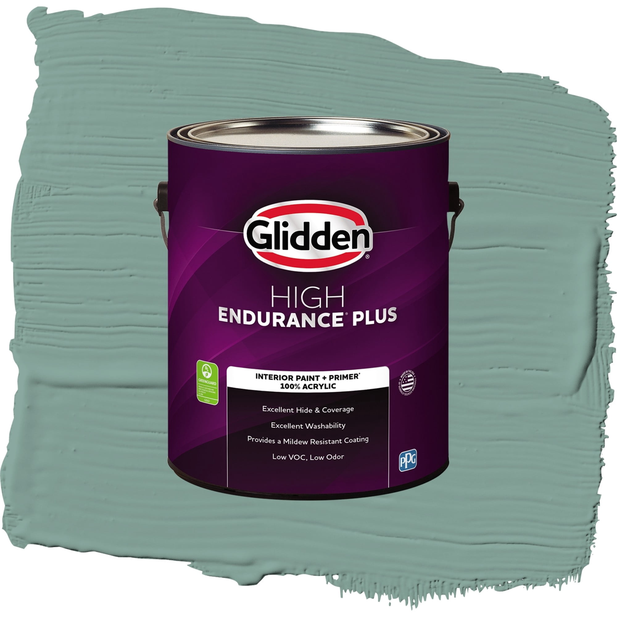 Glidden HEP Silver Laurel / Green, Semi-Gloss Interior Paint with Primer, 1 Gallon