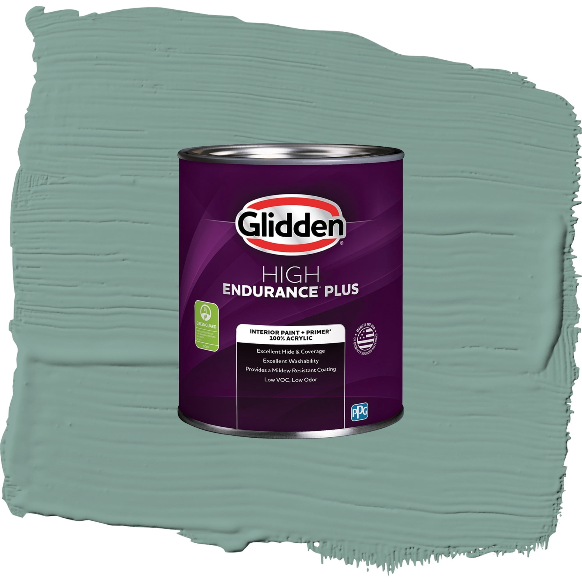 Glidden HEP Silver Laurel / Green, Semi-Gloss Interior Paint with Primer, 1 Quart