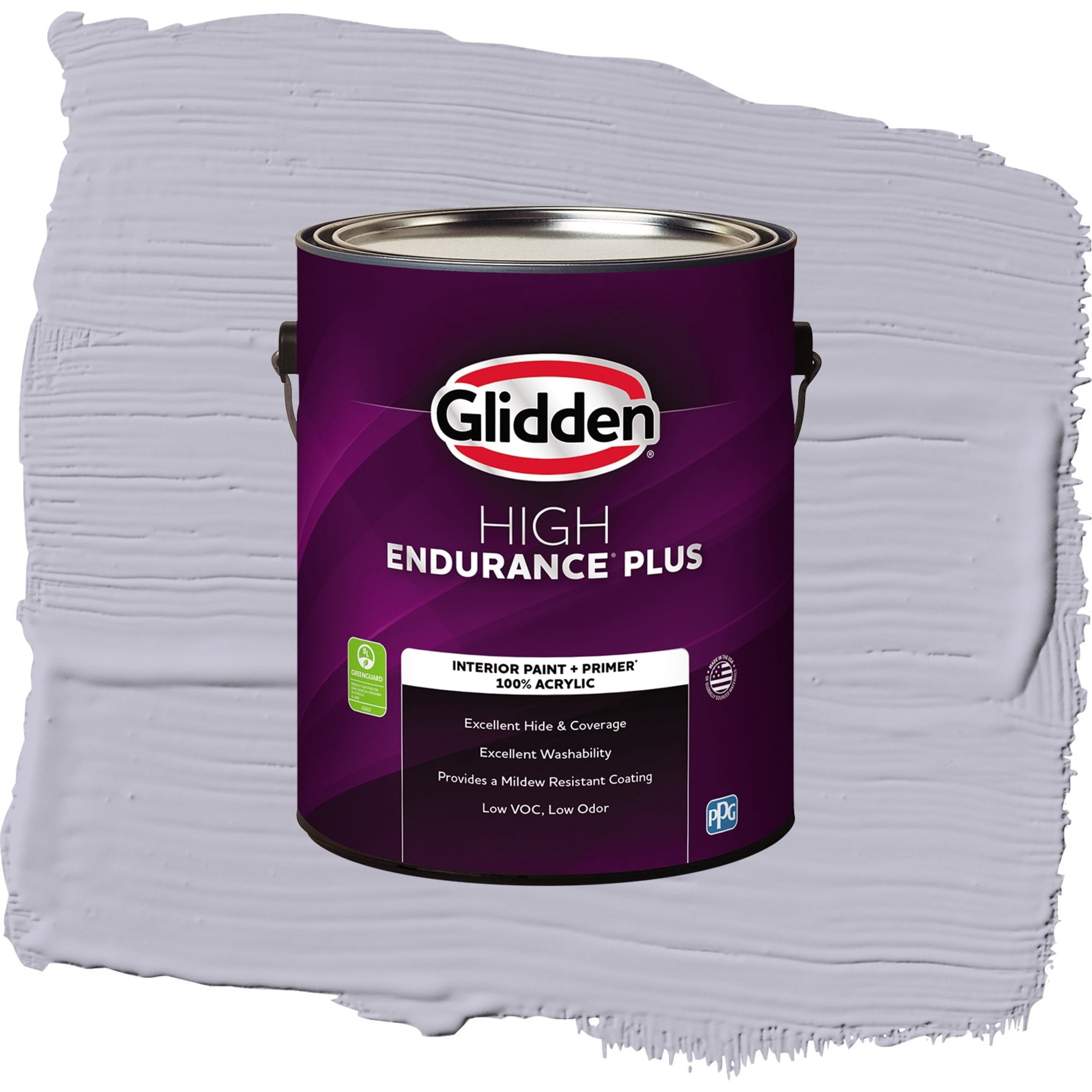 Glidden High Endurance Plus Silverberry Flat Interior Paint and Primer, 1 Gallon