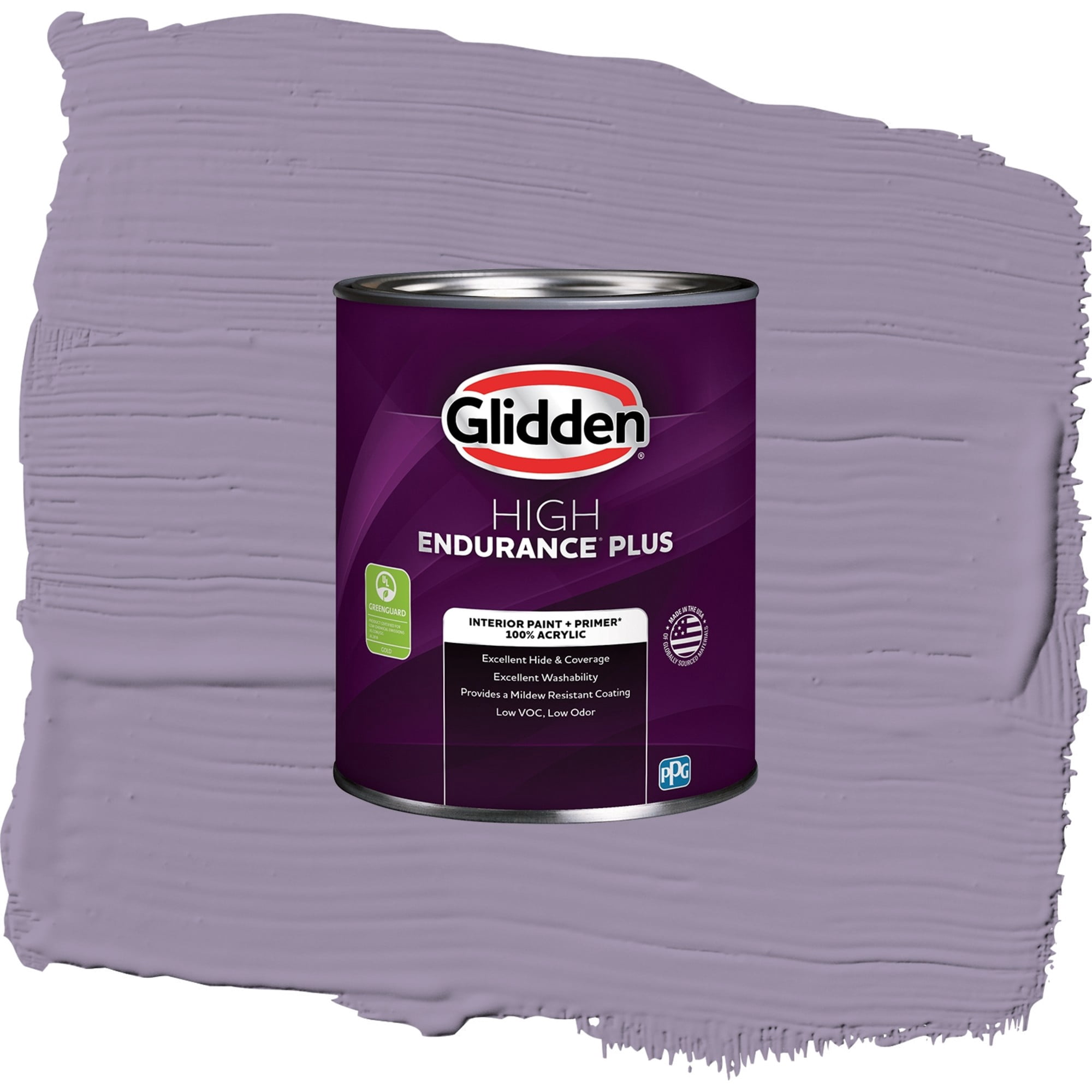 Glidden High Endurance Plus Smoky Grape Flat Interior Paint and Primer, 1 Quart