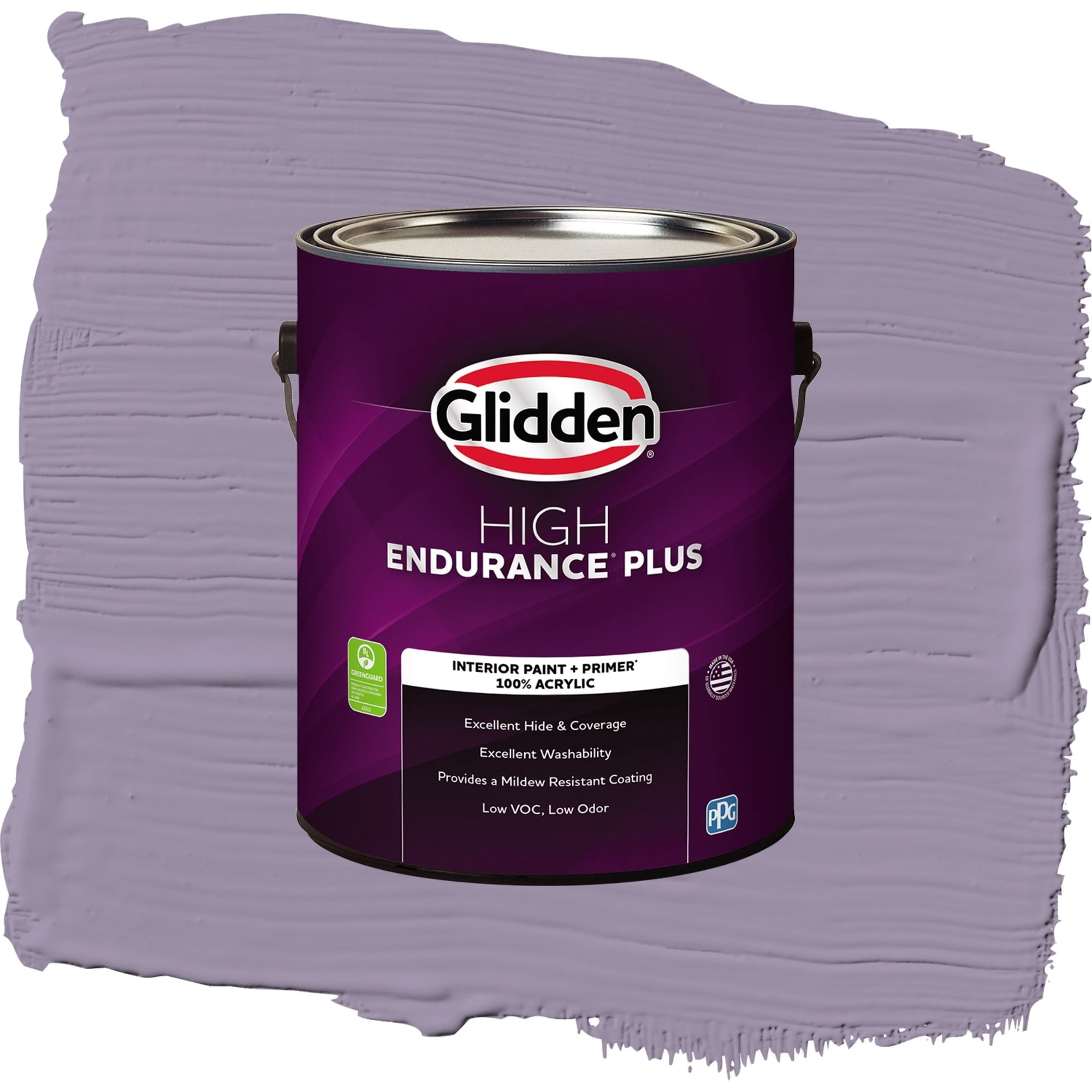 Glidden HEP Smoky Grape / Purple, Semi-Gloss Interior Paint with Primer, 1 Gallon