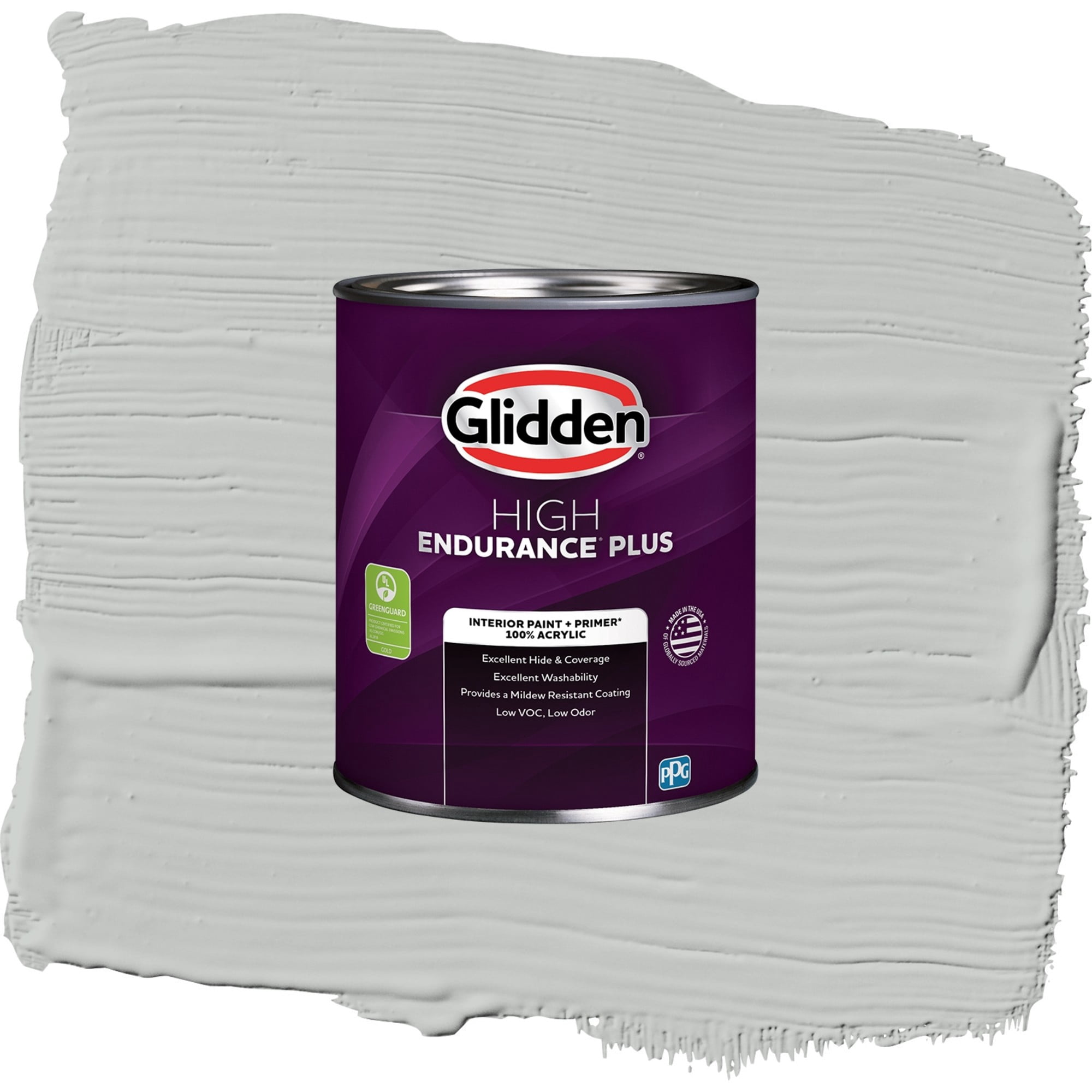 Glidden HEP Solitary State / Gray, Flat Interior Paint with Primer, 1 Quart