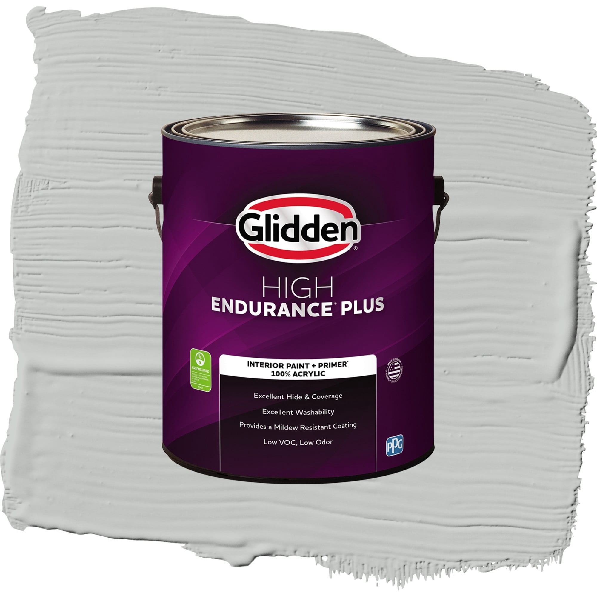 Glidden HEP Solitary State / Gray, Semi-Gloss Interior Paint with Primer, 1 Gallon