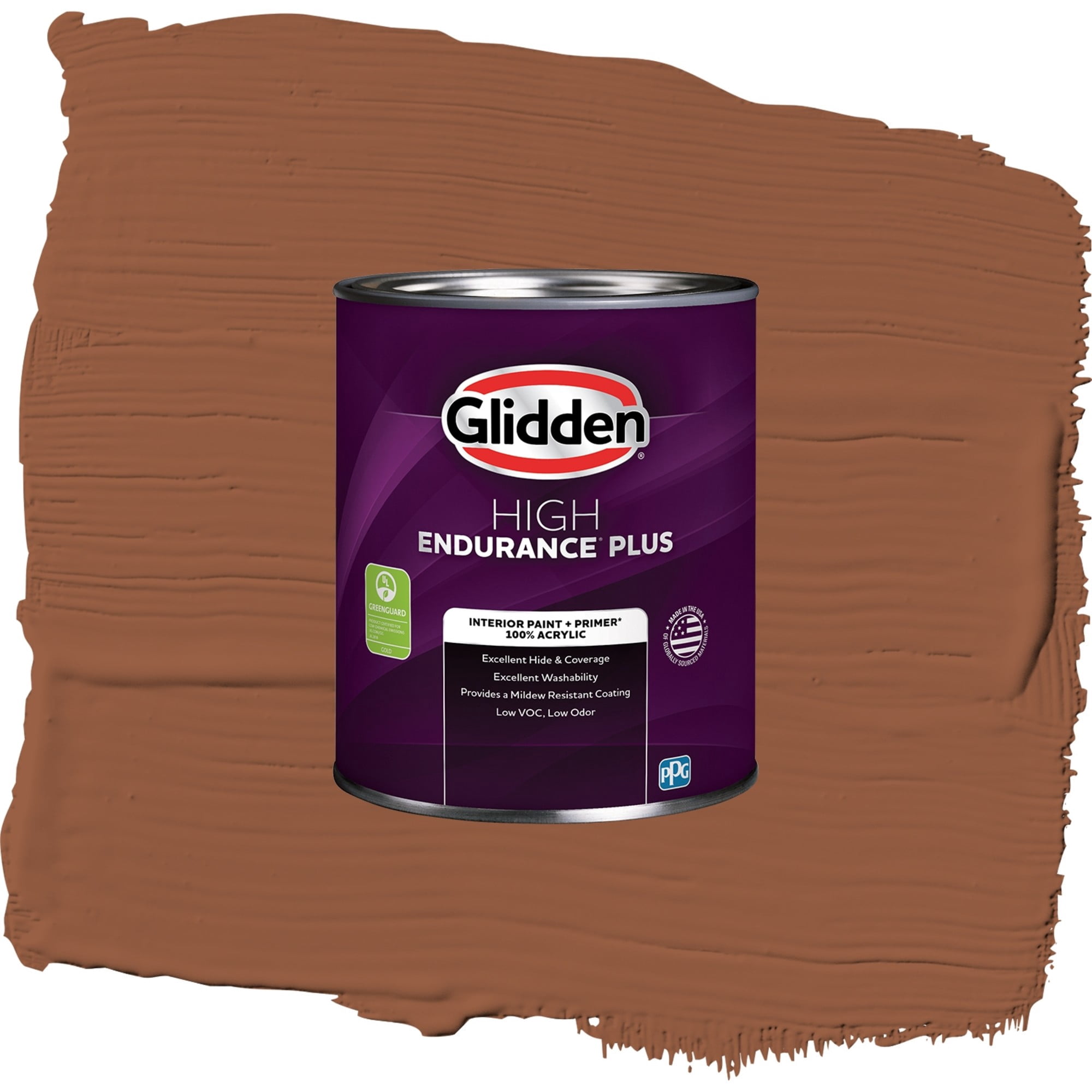 Glidden HEP Spiced Cider / Orange, Eggshell Interior Paint with Primer, 1 Quart