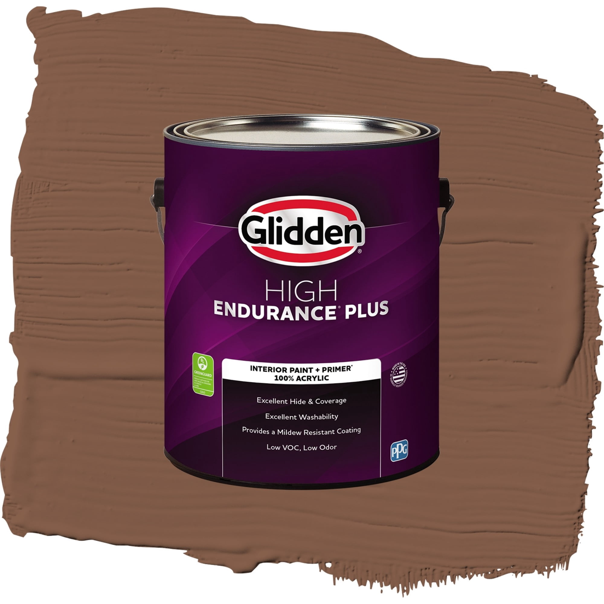 Glidden HEP Spiced Cinnamon / Beige, Flat Interior Paint with Primer, 1 Gallon