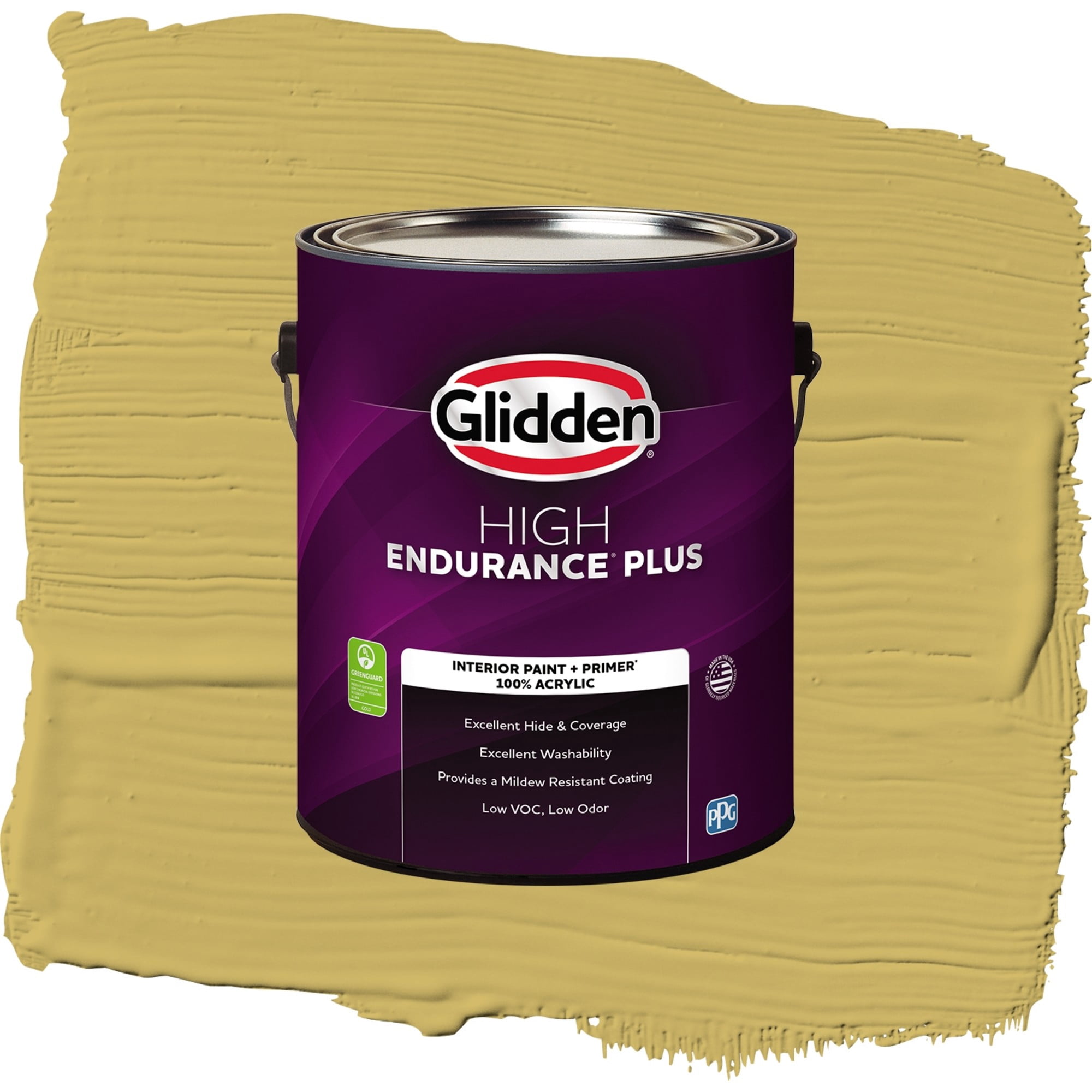 Glidden HEP Split Pea Soup / Green, Eggshell Interior Paint with Primer, 1 Gallon