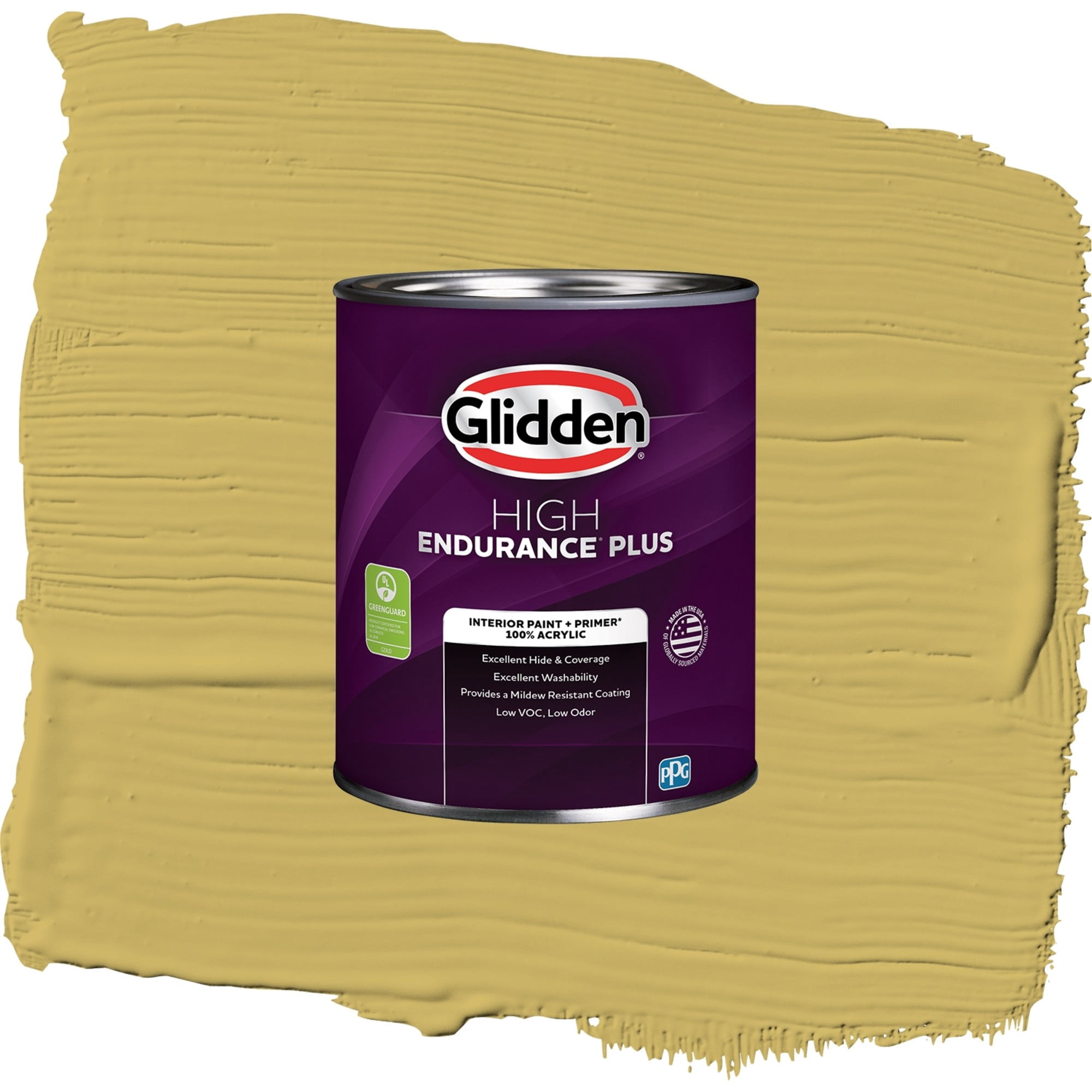 Glidden High Endurance Plus Split Pea Soup Eggshell Interior Paint and Primer, 1 Quart