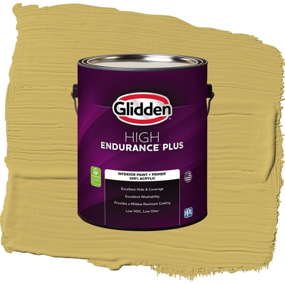 Glidden HEP Split Pea Soup / Green, Semi-Gloss Interior Paint with Primer, 1 Gallon