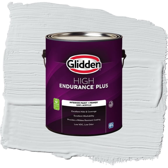 Glidden HEP Spring Thaw / White Semi-Gloss Interior Paint with Primer, 1 Gallon