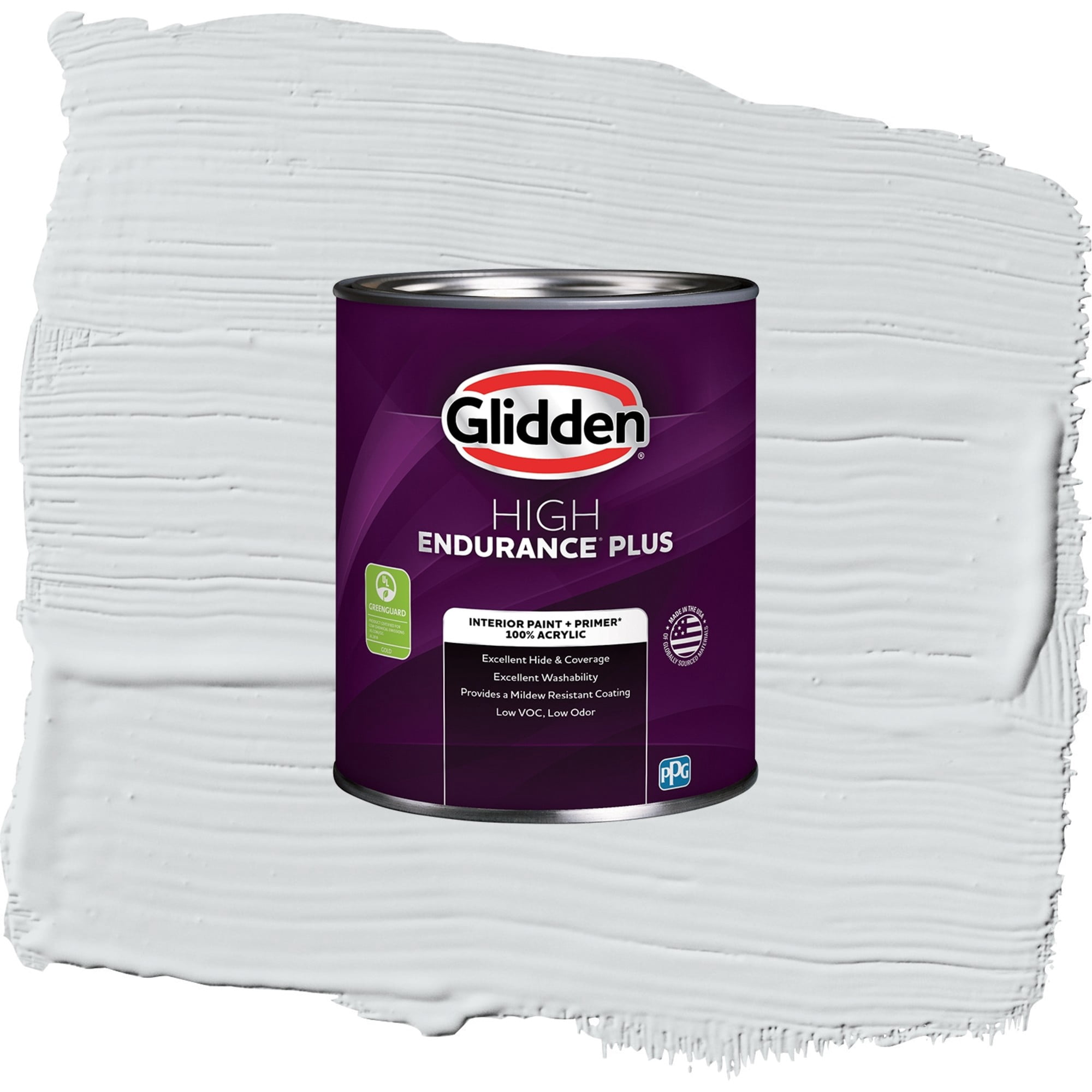Glidden HEP Spring Thaw / White Semi-Gloss Interior Paint with Primer, 1 Quart