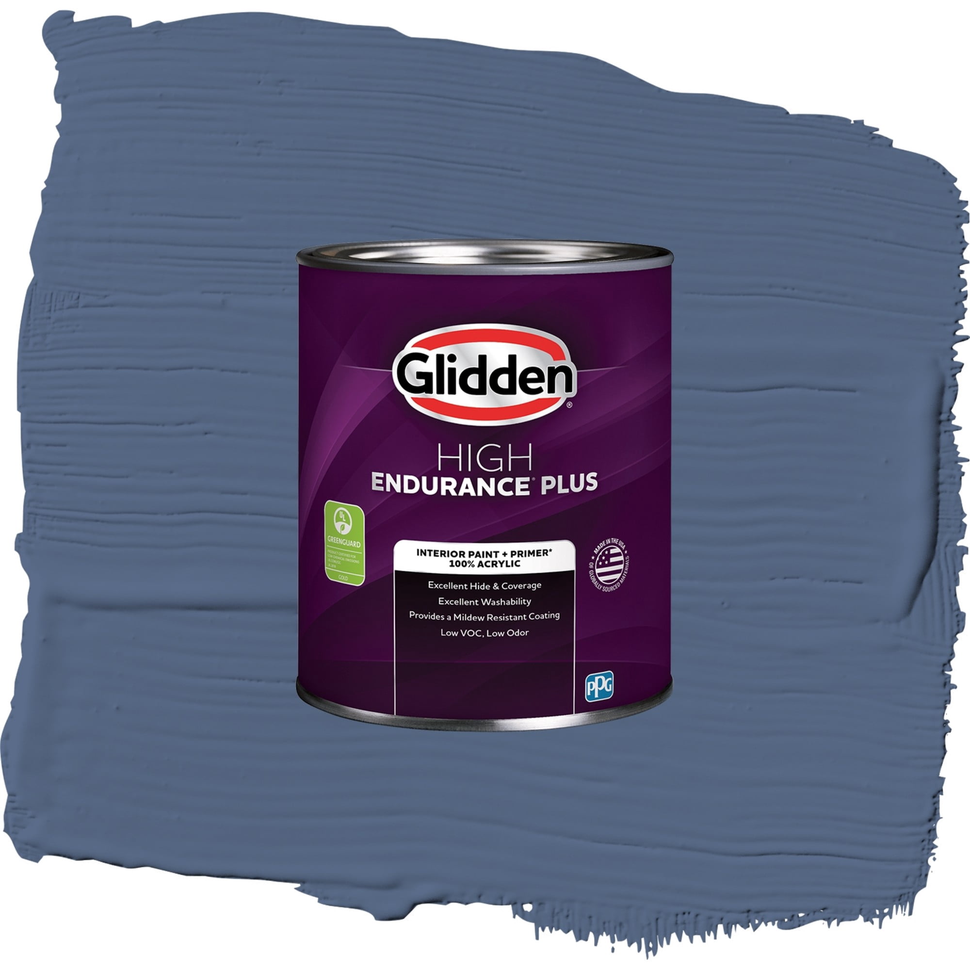 Glidden HEP Stained Glass / Blue, Flat Interior Paint with Primer, 1 Quart