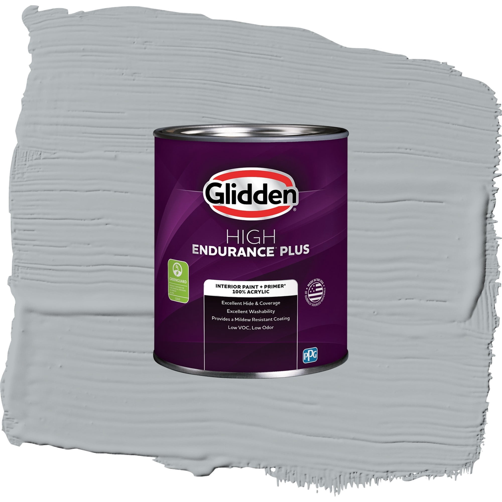 Glidden HEP Stargazer / Gray, Eggshell Interior Paint with Primer, 1 Quart