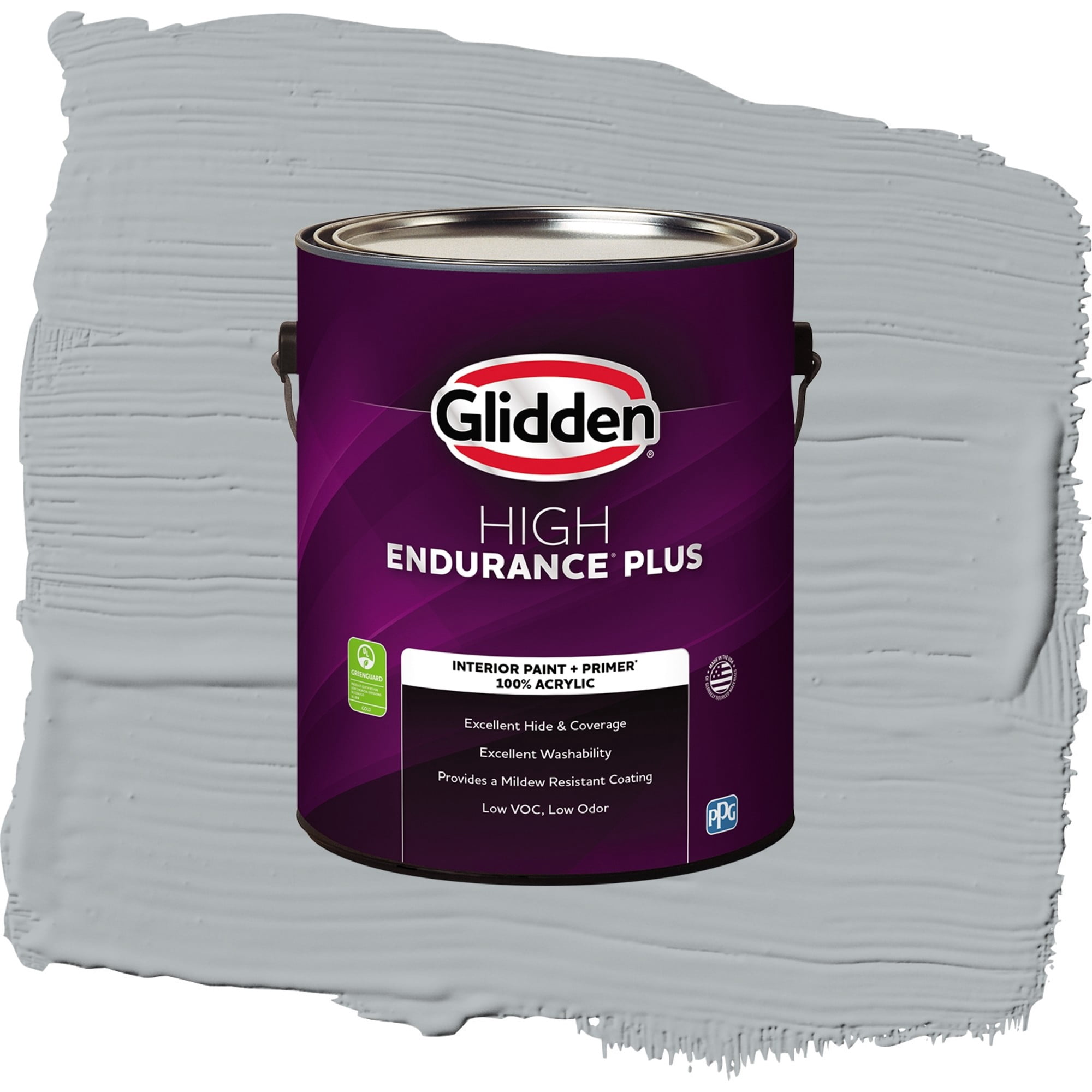 Glidden HEP Stargazer / Gray, Flat Interior Paint with Primer, 1 Gallon