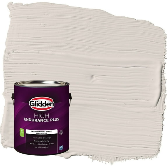 Glidden HEP Steel Me / Beige Flat Interior Paint with Primer, 1 Gallon