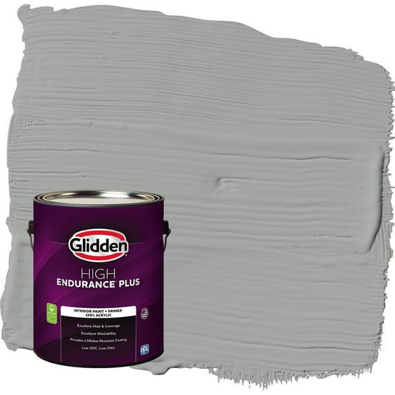 Glidden HEP Stepping Stone / Gray Eggshell Interior Paint with Primer, 1 Gallon
