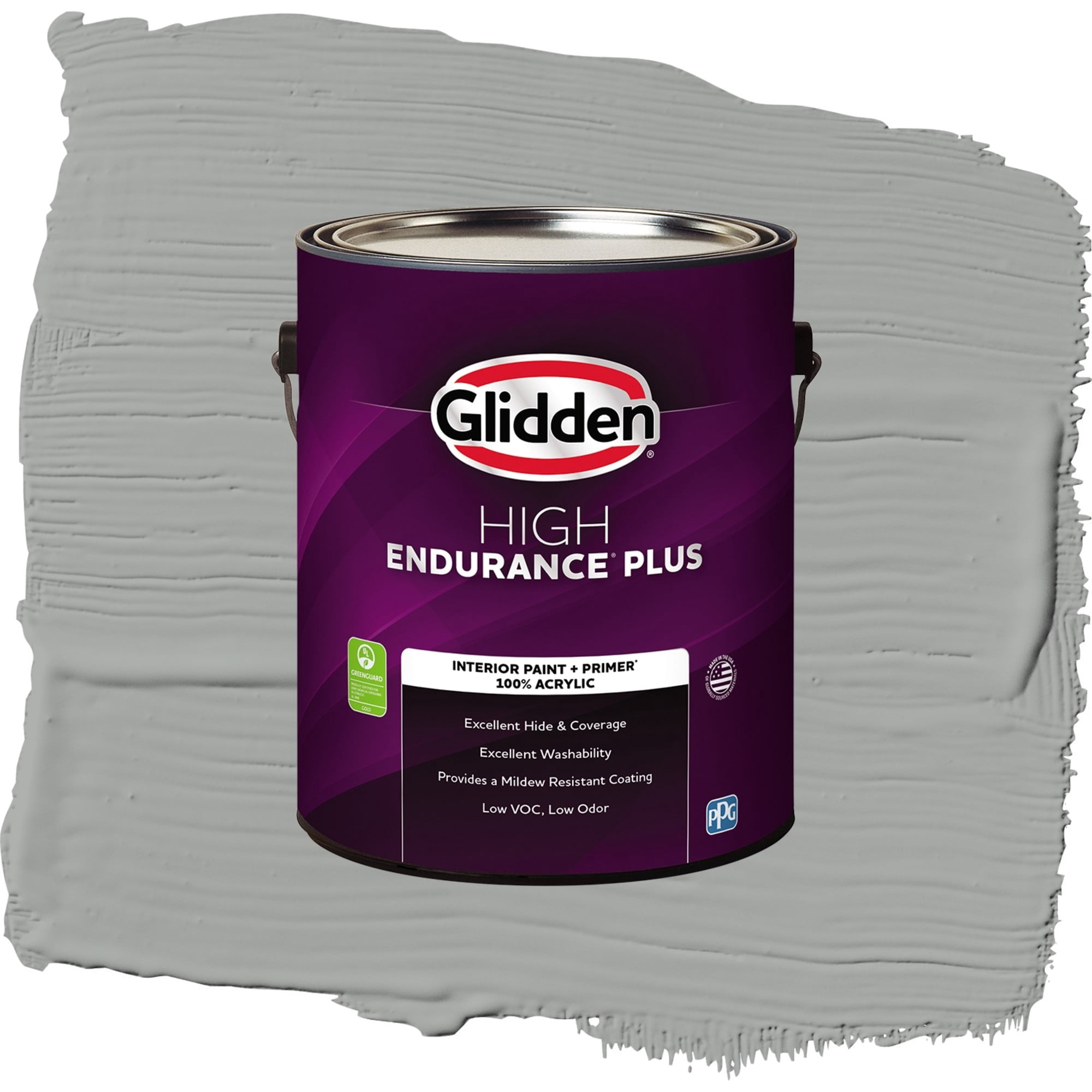 Glidden HEP Stepping Stone / Gray, Eggshell Interior Paint with Primer, 1 Gallon