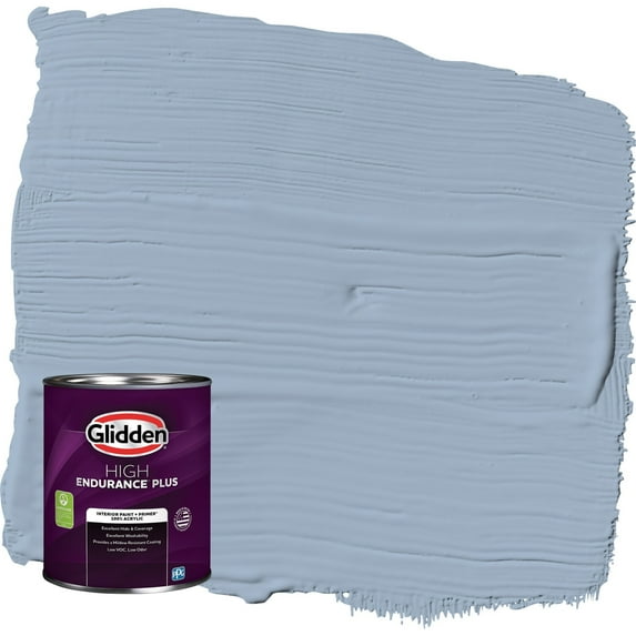 Glidden HEP Sterling Silver / Blue Eggshell Interior Paint with Primer, 1 Quart