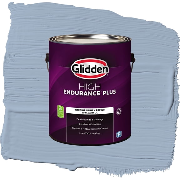 Glidden HEP Sterling Silver / Blue, Semi-Gloss Interior Paint with Primer, 1 Gallon