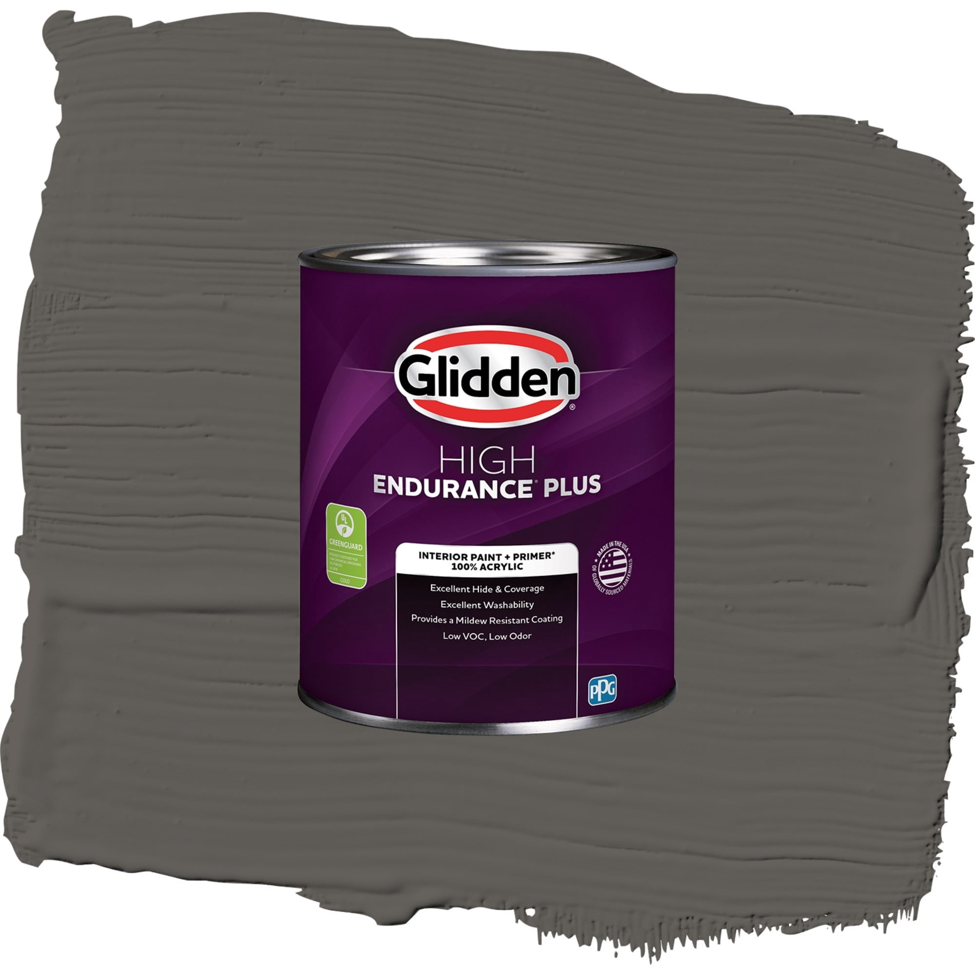 Glidden HEP Stone's Throw / Gray, Semi-Gloss Interior Paint with Primer, 1 Quart