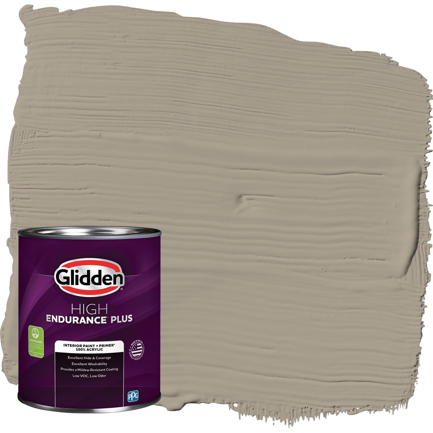 Glidden HEP Interior Paint + Primer Stonehenge Greige / Gray, Flat, 1