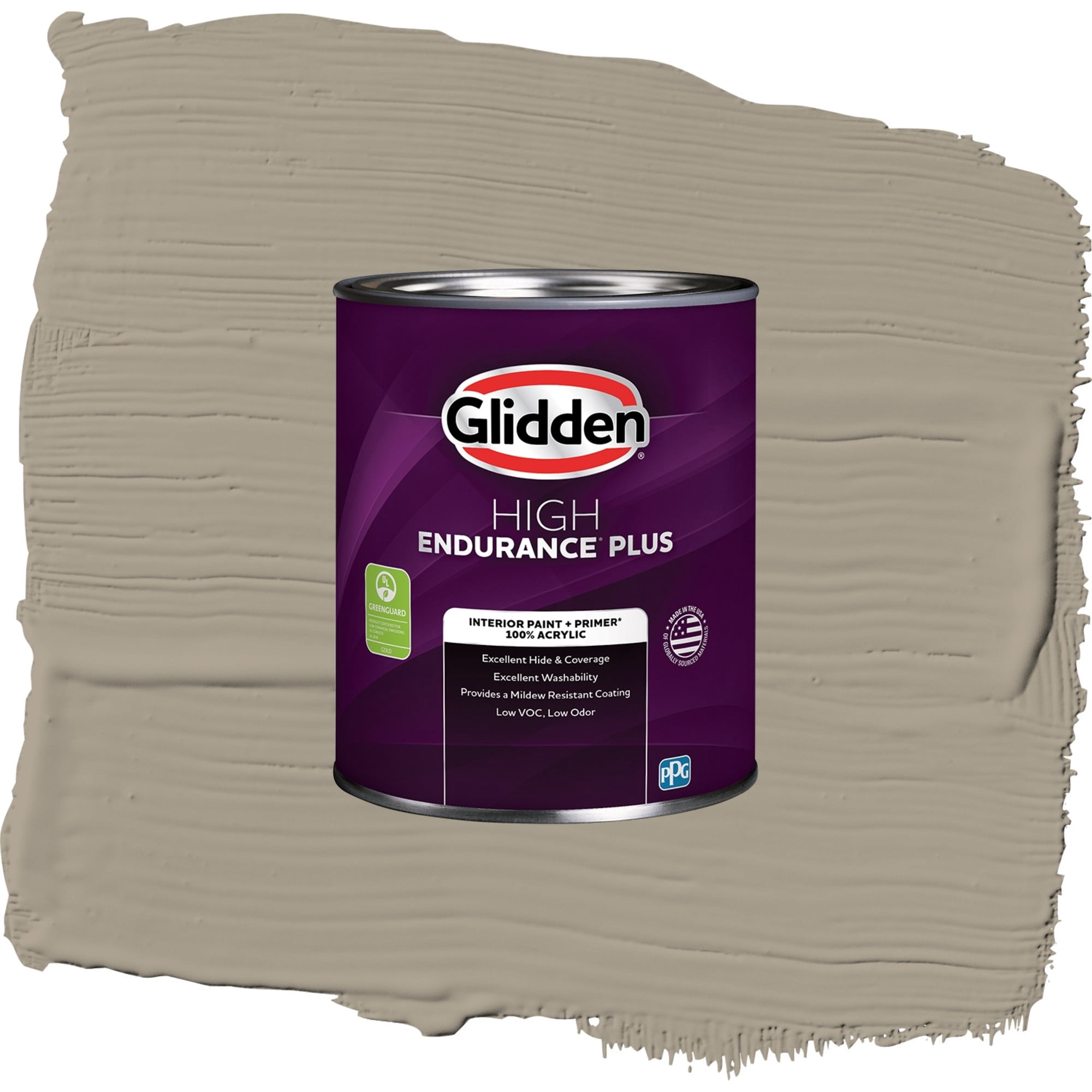 Glidden HEP Stonehenge Greige / Gray, Semi-Gloss Interior Paint with Primer, 1 Quart