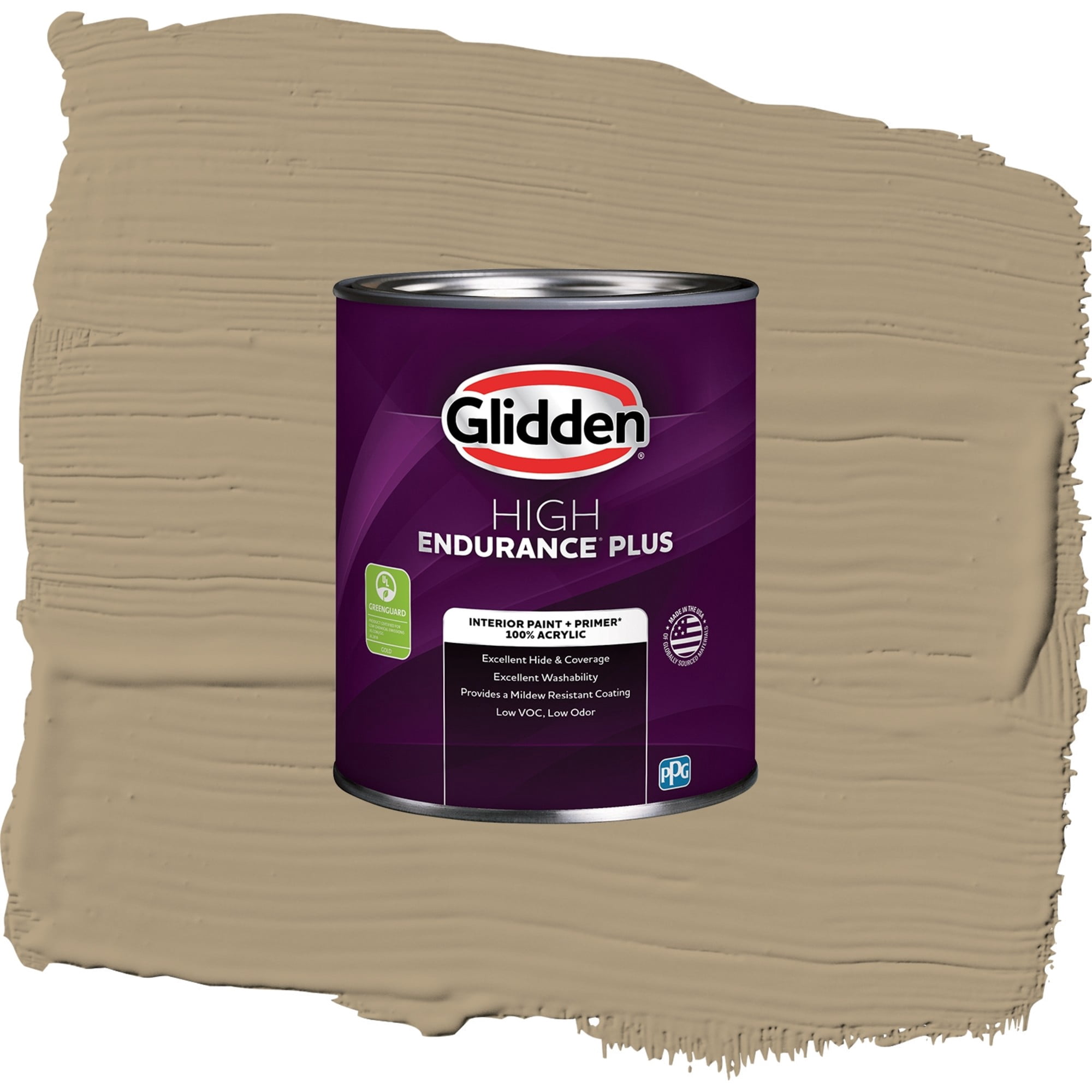 Glidden High Endurance Plus Stony Creek Flat Interior Paint and Primer, 1 Quart