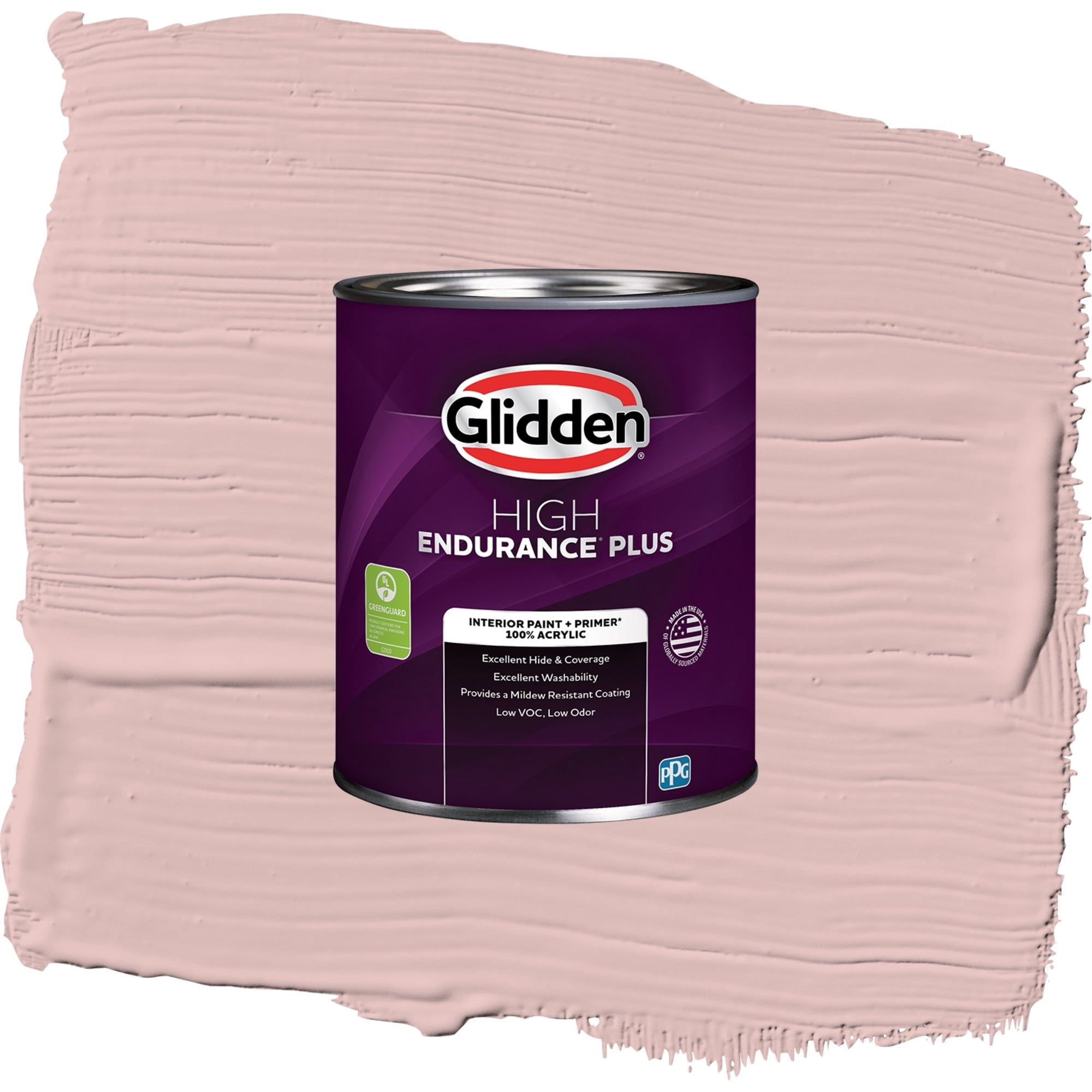 Glidden HEP Strawflower / Pink, Eggshell Interior Paint with Primer, 1 Quart