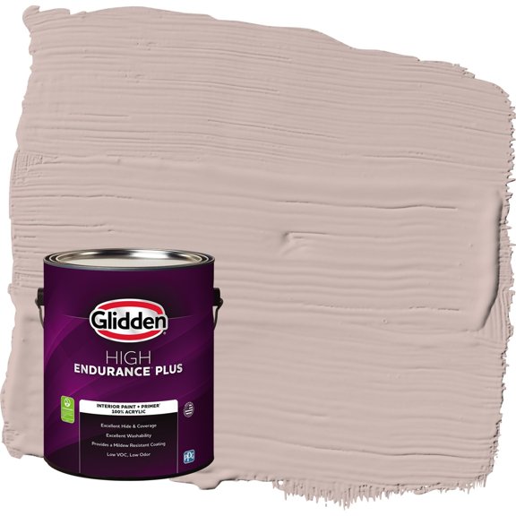 Glidden HEP Subdued / Beige, Flat Interior Paint with Primer, 1 Gallon