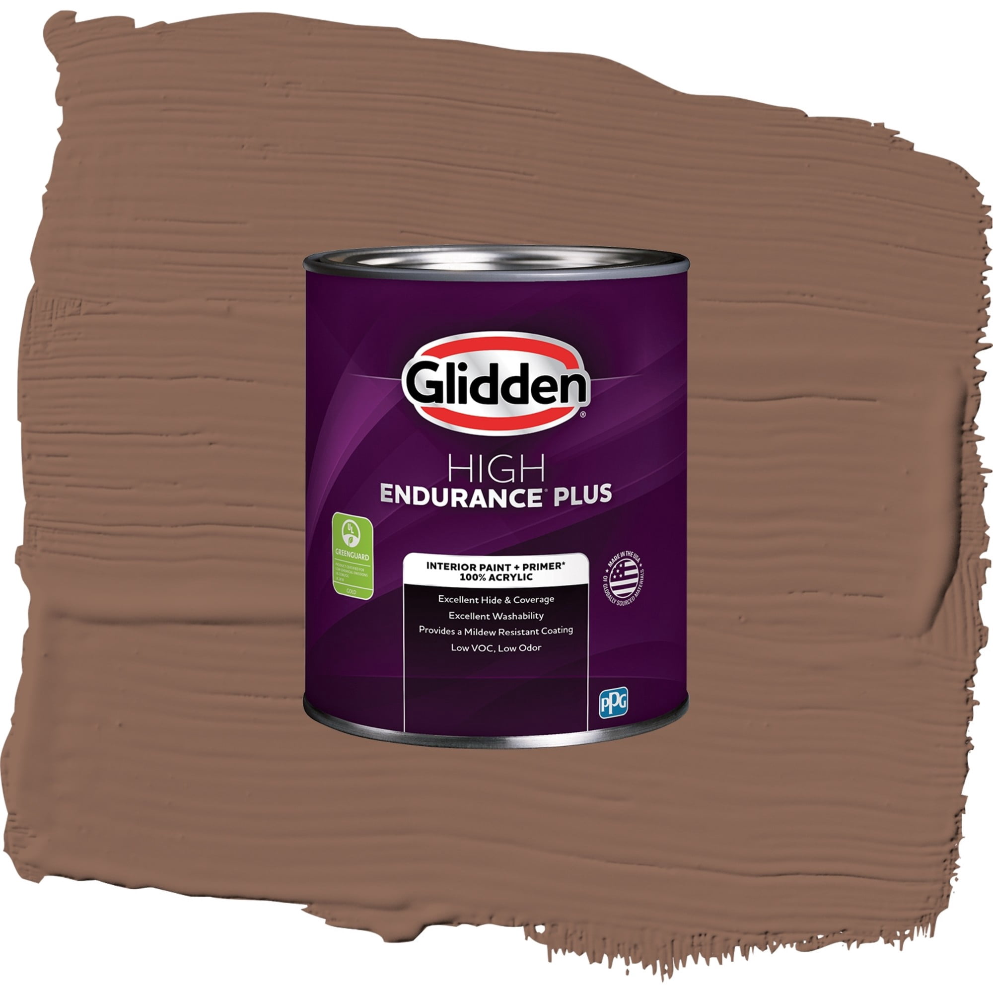 Glidden HEP Suede Leather / Beige, Flat Interior Paint with Primer, 1 Quart