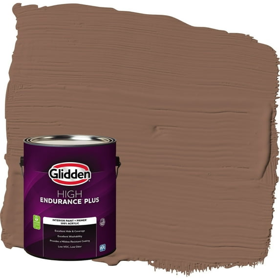 Glidden HEP Suede Leather / Beige Semi-Gloss Interior Paint with Primer, 1 Gallon