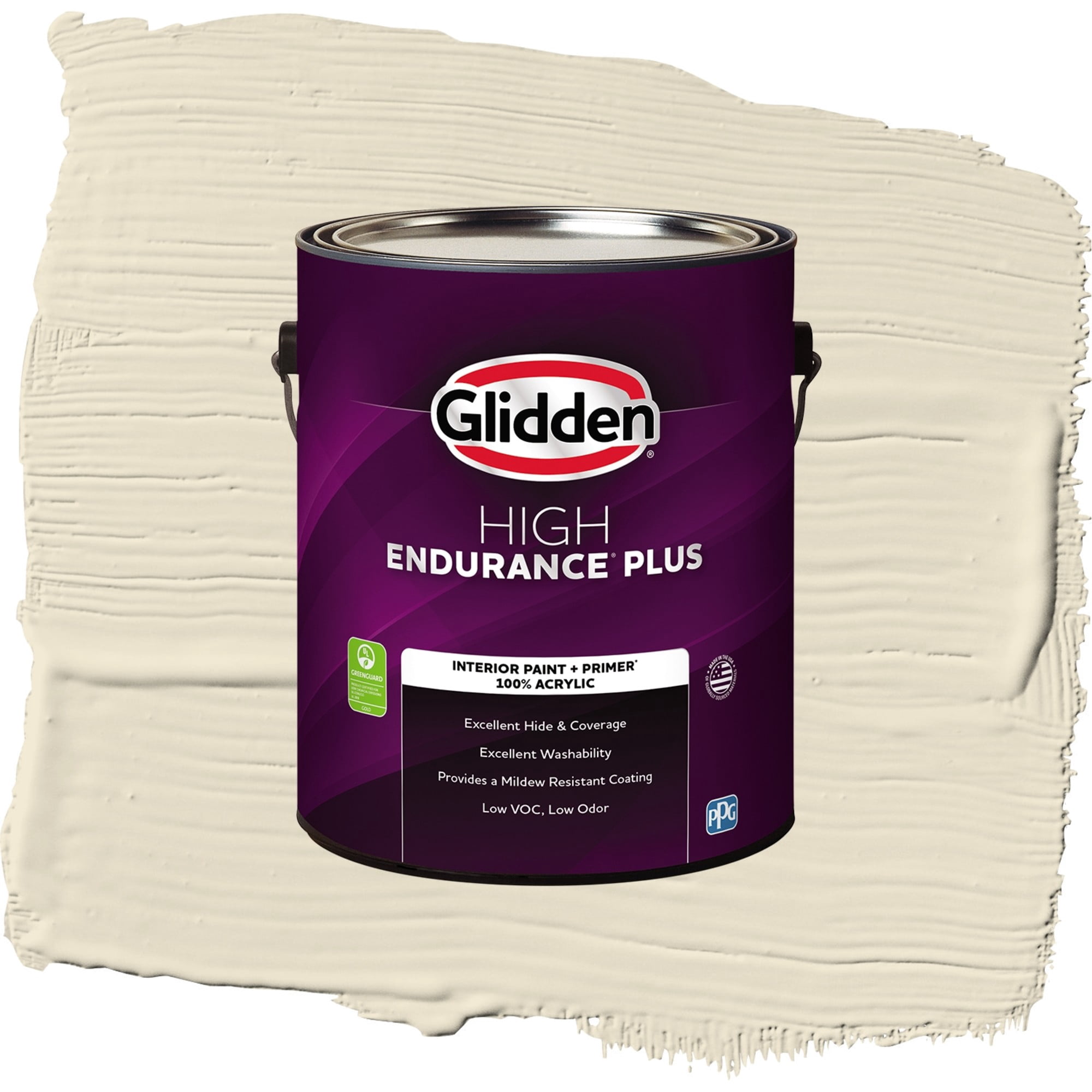 Glidden HEP Sugar Cookie / Off-White Semi-Gloss Interior Paint with Primer, 1 Gallon