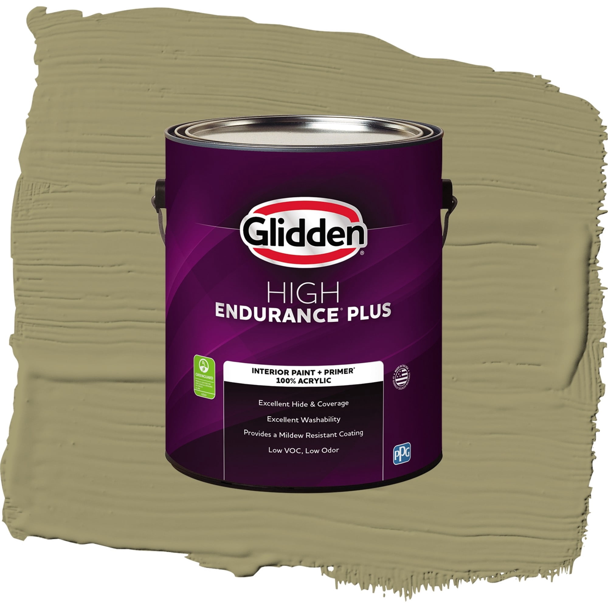 Glidden HEP Sweet Annie / Green, Eggshell Interior Paint with Primer, 1 Gallon