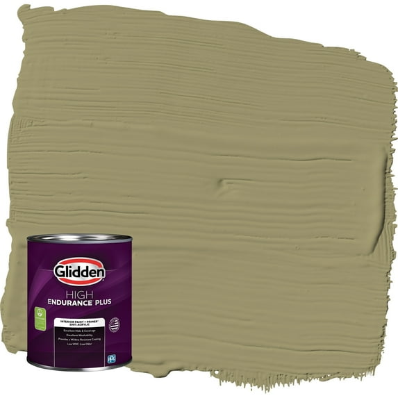 Glidden HEP Sweet Annie / Green Semi-Gloss Interior Paint with Primer, 1 Quart