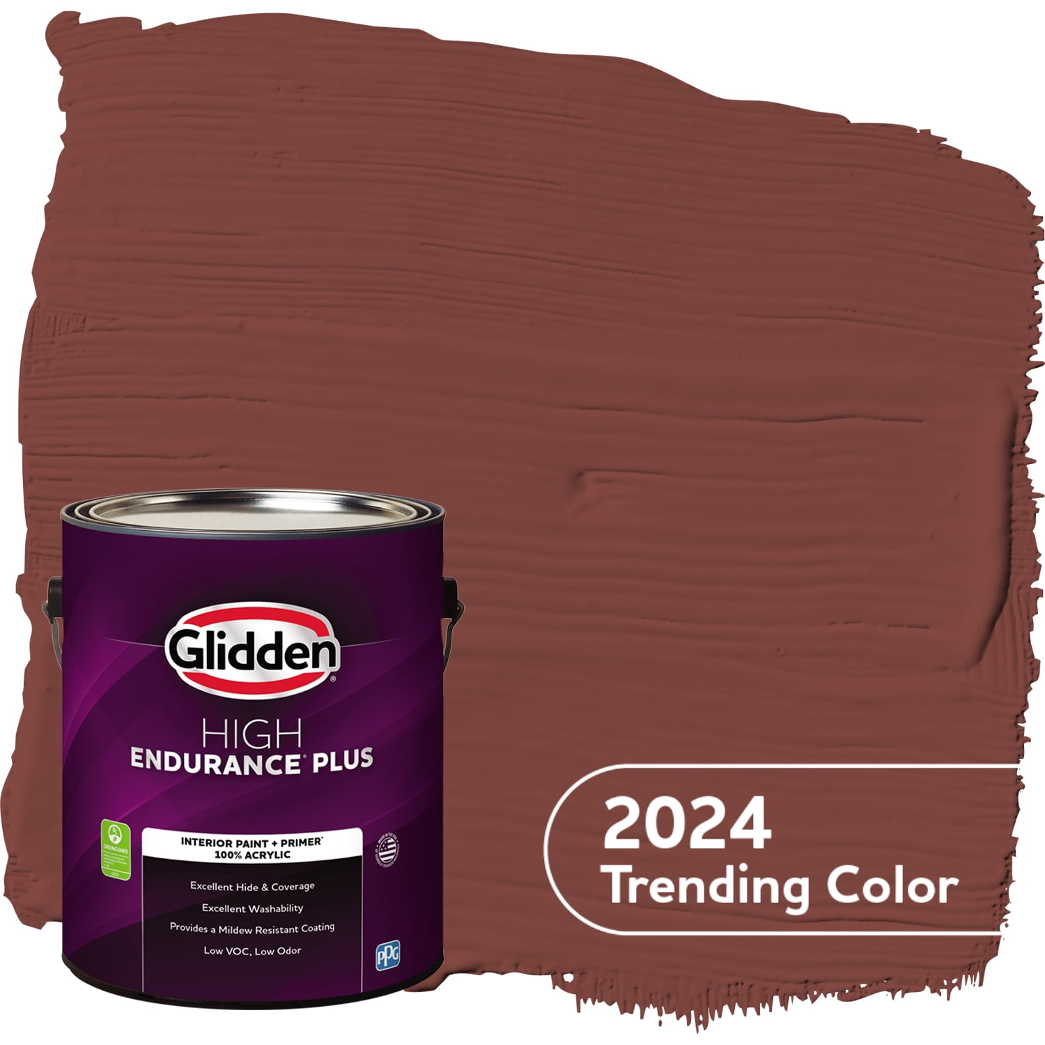 Glidden HEP Interior Paint + Primer Sweet Spiceberry / Red, Semi-Gloss, 1 Gallon