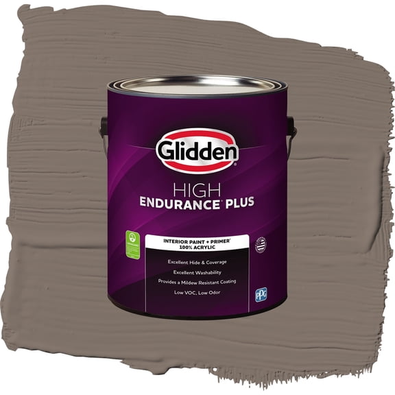 Glidden HEP Tattle Tail / Brown, Semi-Gloss Interior Paint with Primer, 1 Gallon