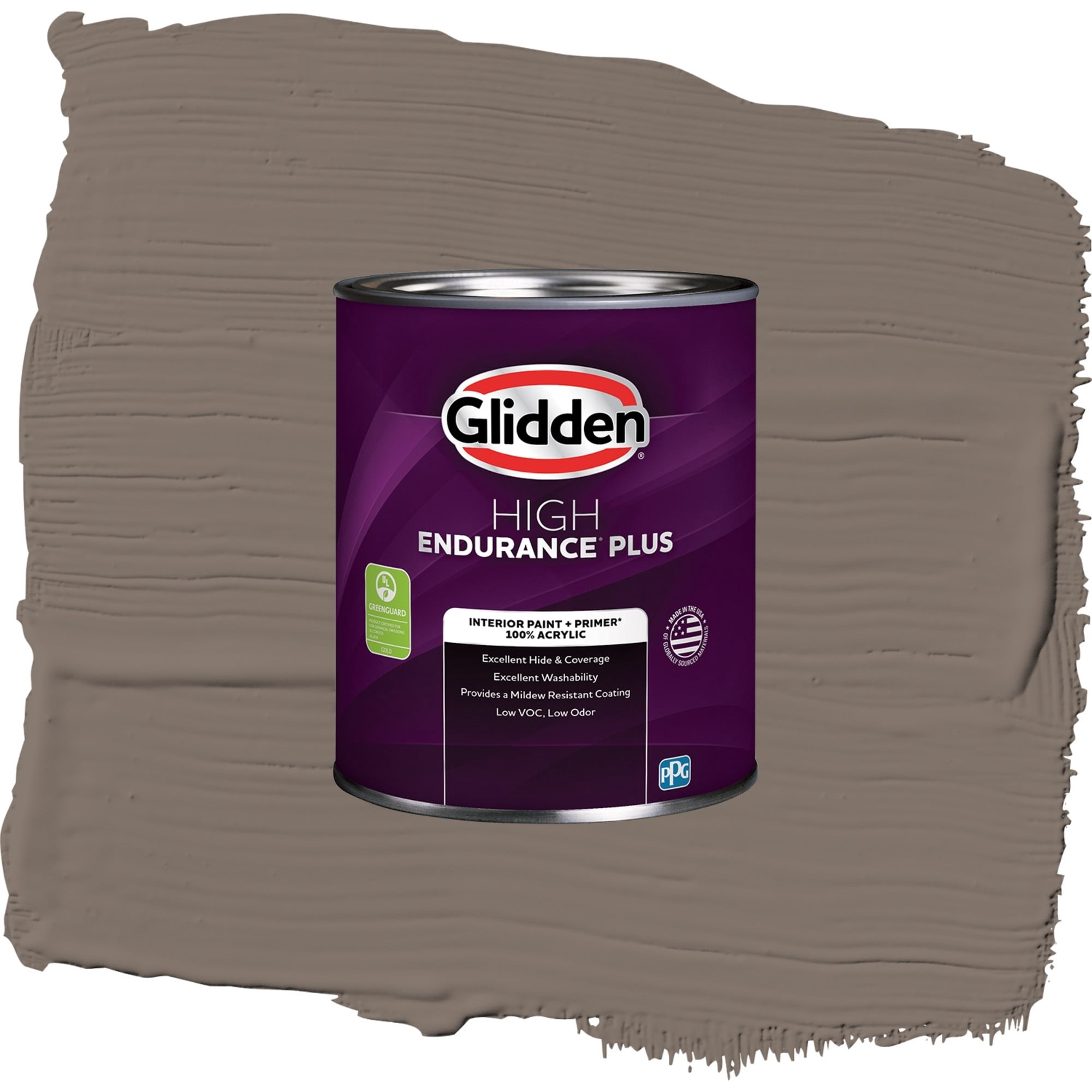 Glidden HEP Tattle Tail / Brown, Semi-Gloss Interior Paint with Primer, 1 Quart