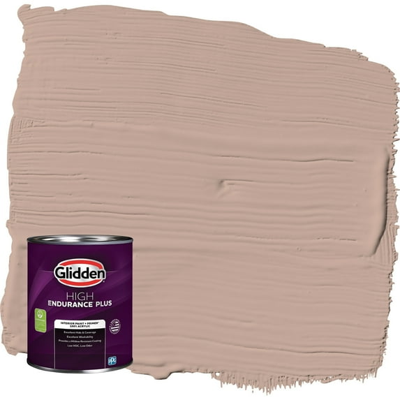 Glidden HEP Taupe Tapestry / Beige Flat Interior Paint with Primer, 1 Quart