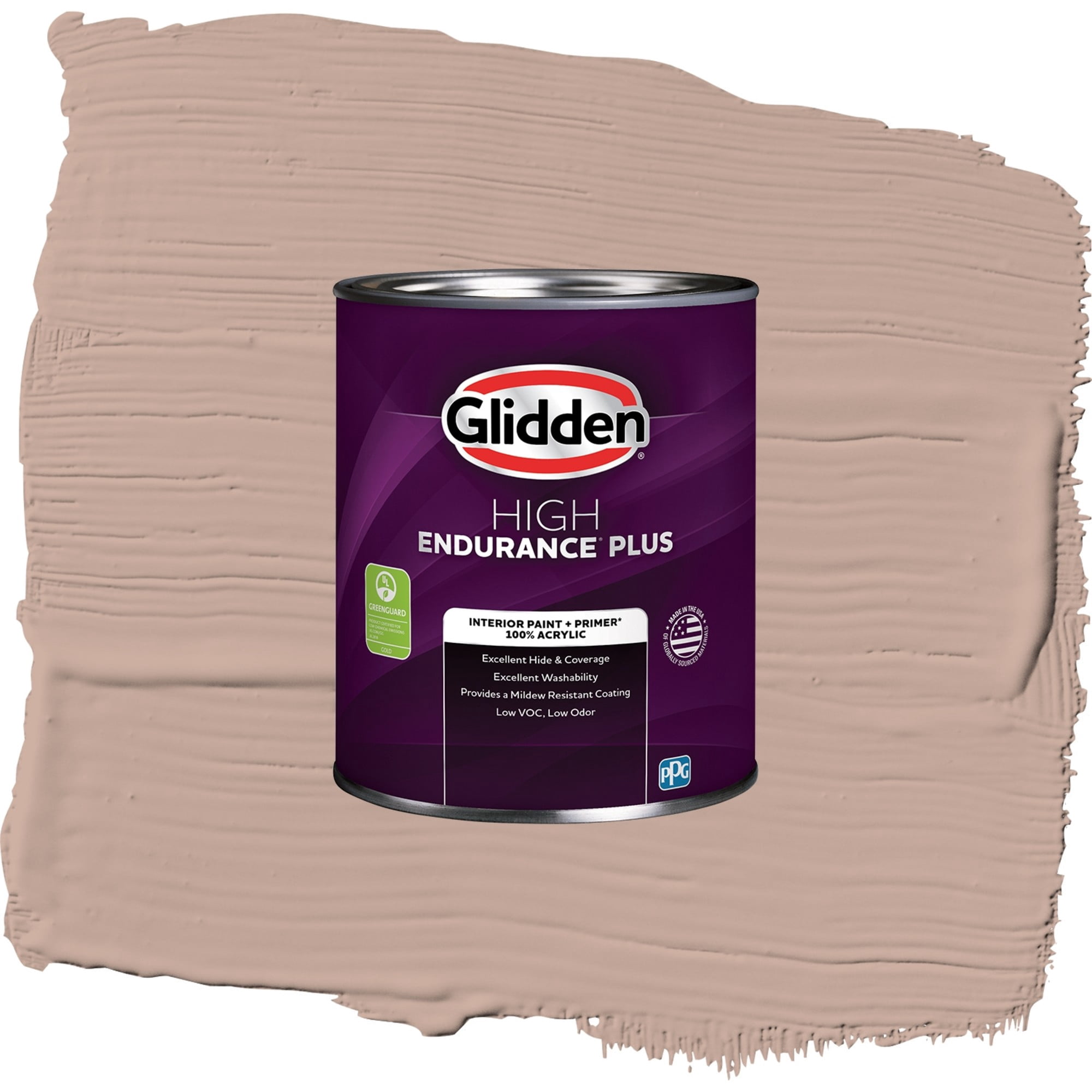 Glidden High Endurance Plus Taupe Tapestry Flat Interior Paint and Primer, 1 Quart