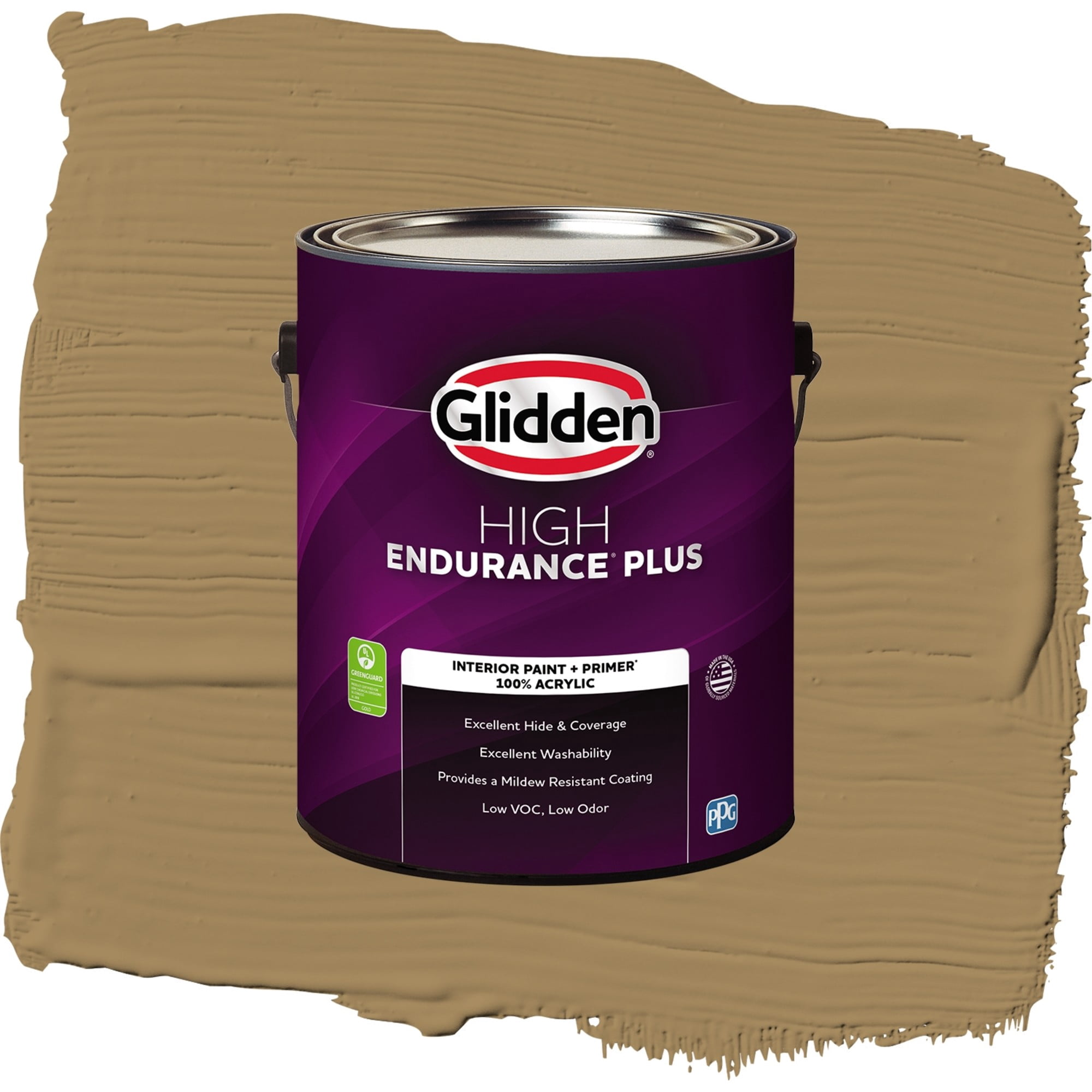 Glidden HEP Timber Beam / Brown, Eggshell Interior Paint with Primer, 1 Gallon