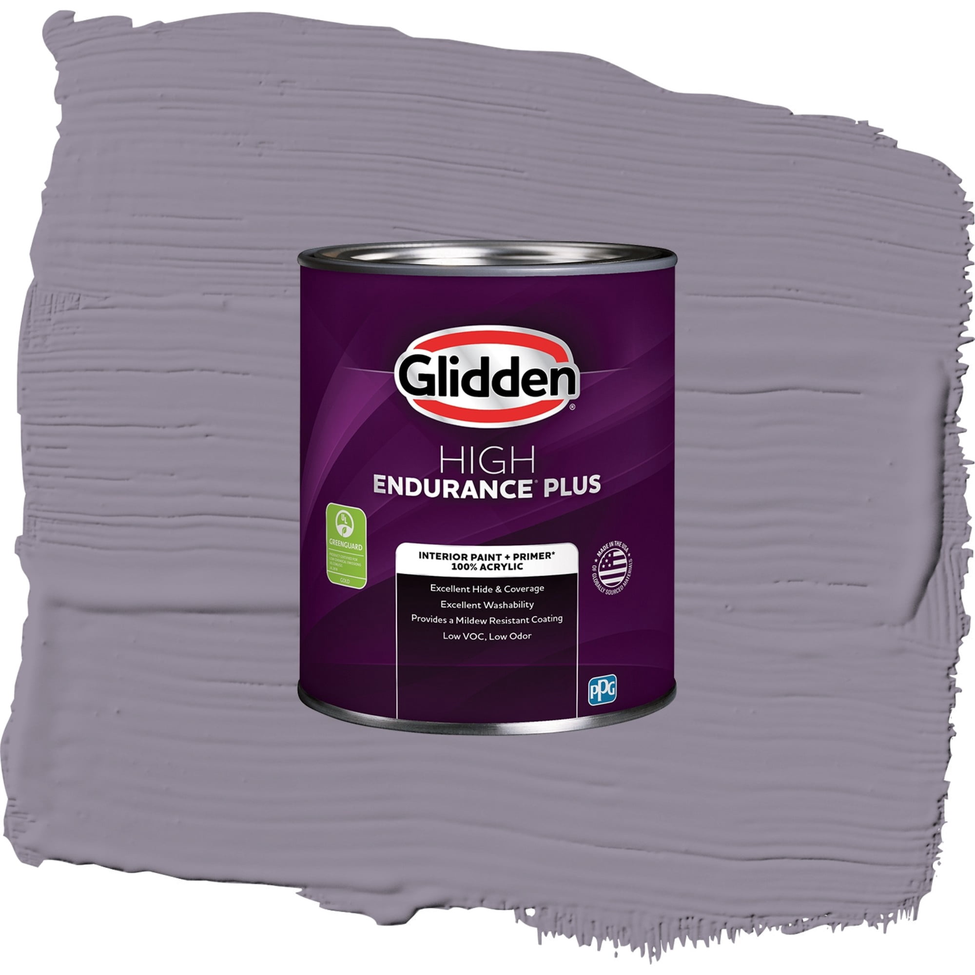 Glidden HEP Tin Lizzie / Purple, Flat Interior Paint with Primer, 1 Quart
