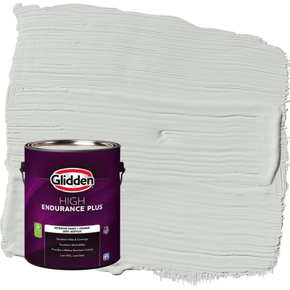Glidden HEP Tornado / Gray, Flat Interior Paint with Primer, 1 Gallon