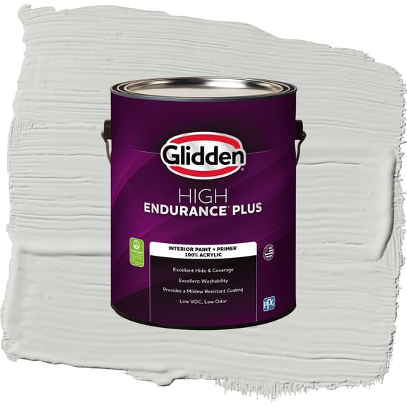 Glidden HEP Tornado / Gray, Semi-Gloss Interior Paint with Primer, 1 Gallon