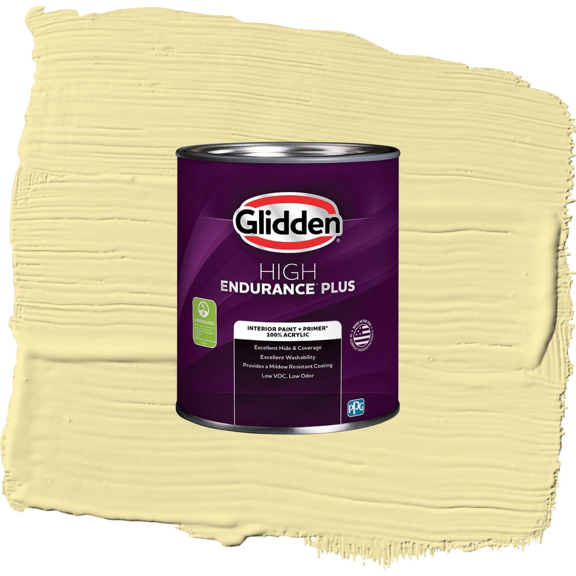 Glidden HEP Turning Oakleaf / Yellow, Flat Interior Paint with Primer, 1 Quart