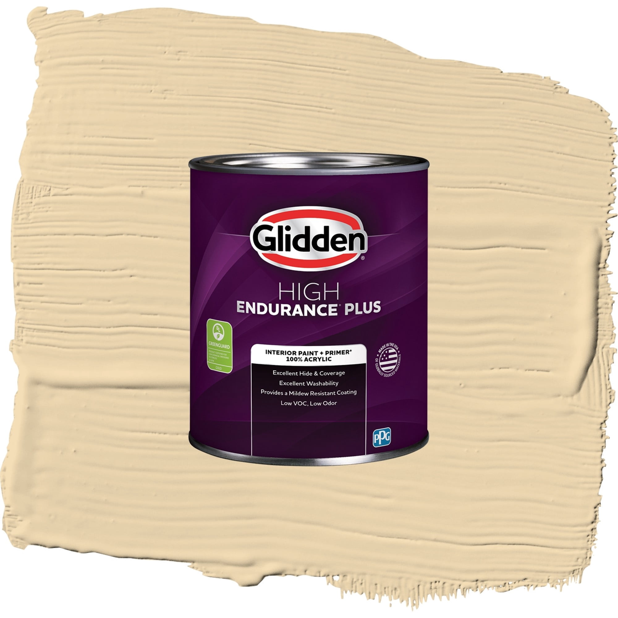 Glidden HEP Tuscan Bread / Beige, Flat Interior Paint with Primer, 1 Quart