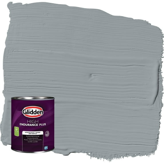 Glidden HEP UFO / Gray Flat Interior Paint with Primer, 1 Quart