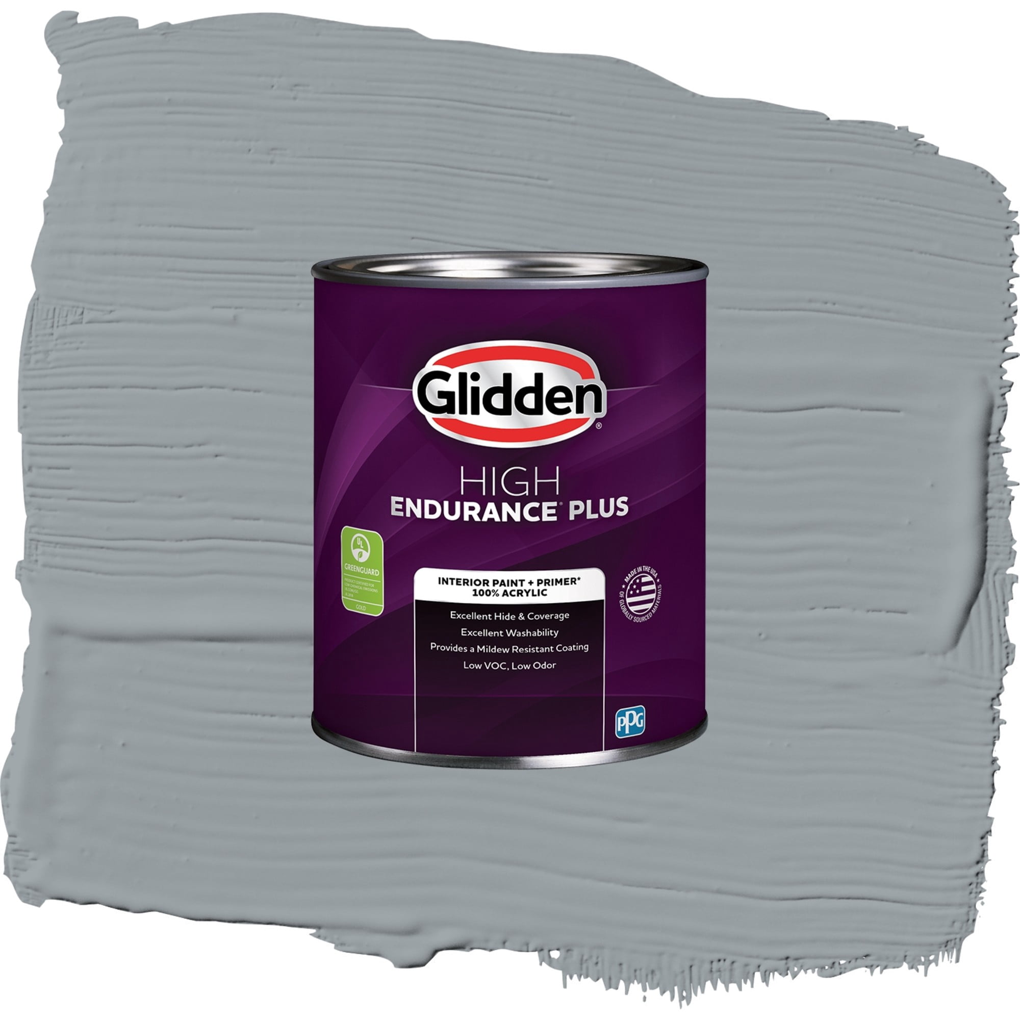 Glidden HEP UFO / Gray, Flat Interior Paint with Primer, 1 Quart