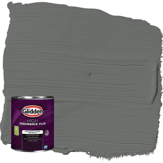 Glidden HEP Up in Smoke / Gray Eggshell Interior Paint with Primer, 1 Quart